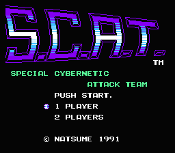 S.C.A.T.: Special Cybernetic Attack Team title screenshot